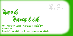 mark hanzlik business card